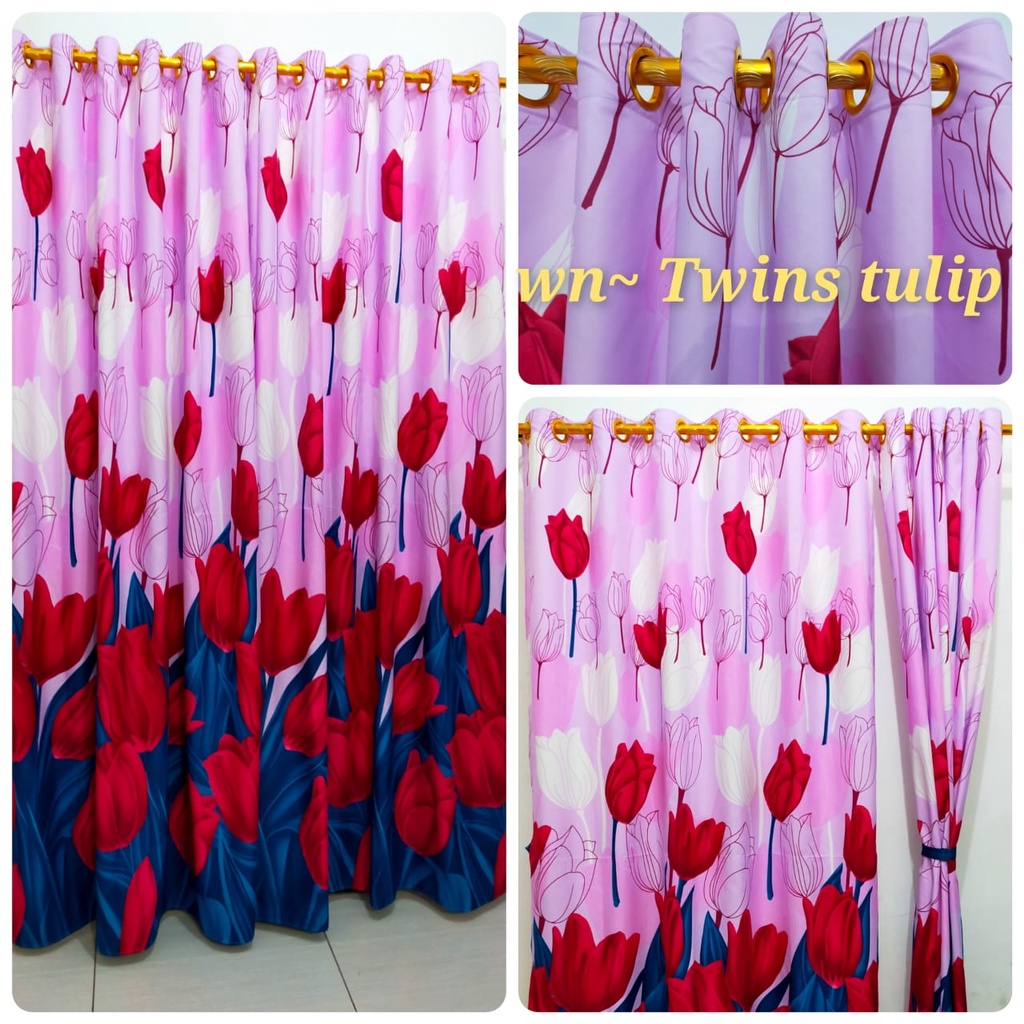 MOTIF BARU STOK READY!!! REAL PICT Grosir Gorden 12 Ring Murah Tirai Pintu Hordeng Homemade jahitan kuat