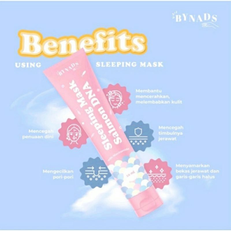 (READY FREE GIFT) Sleeping Mask Salmon DNA by Bynads / moisturizer bynads