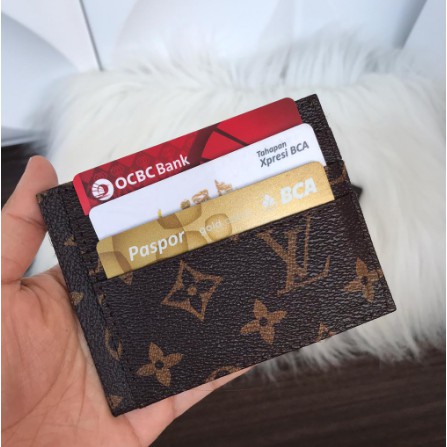 Card Holder Dompet Kartu 6 Slot+1 slot tengah Mini LV