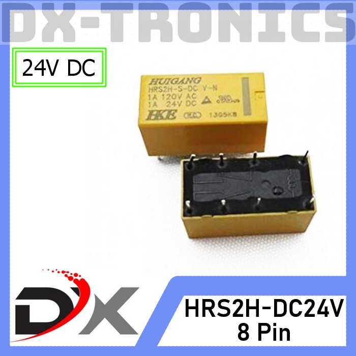 Relay 24v HKE HRS2H 8 pin kaki HRS2H-S-DC24V