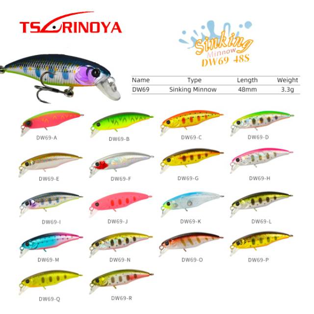 Umpan Pancing Casting Minnow killer tsurinoya dw69
