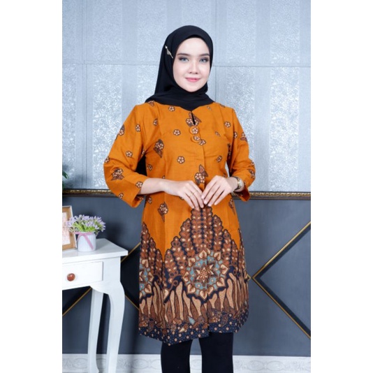 Batik kangen kuning ndoromesem katun lapis tricot