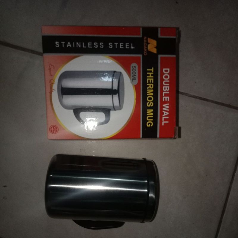 Termos Mug Cangkir Stainless Panas,  Dingin 500 ml. Cangkir Stainless