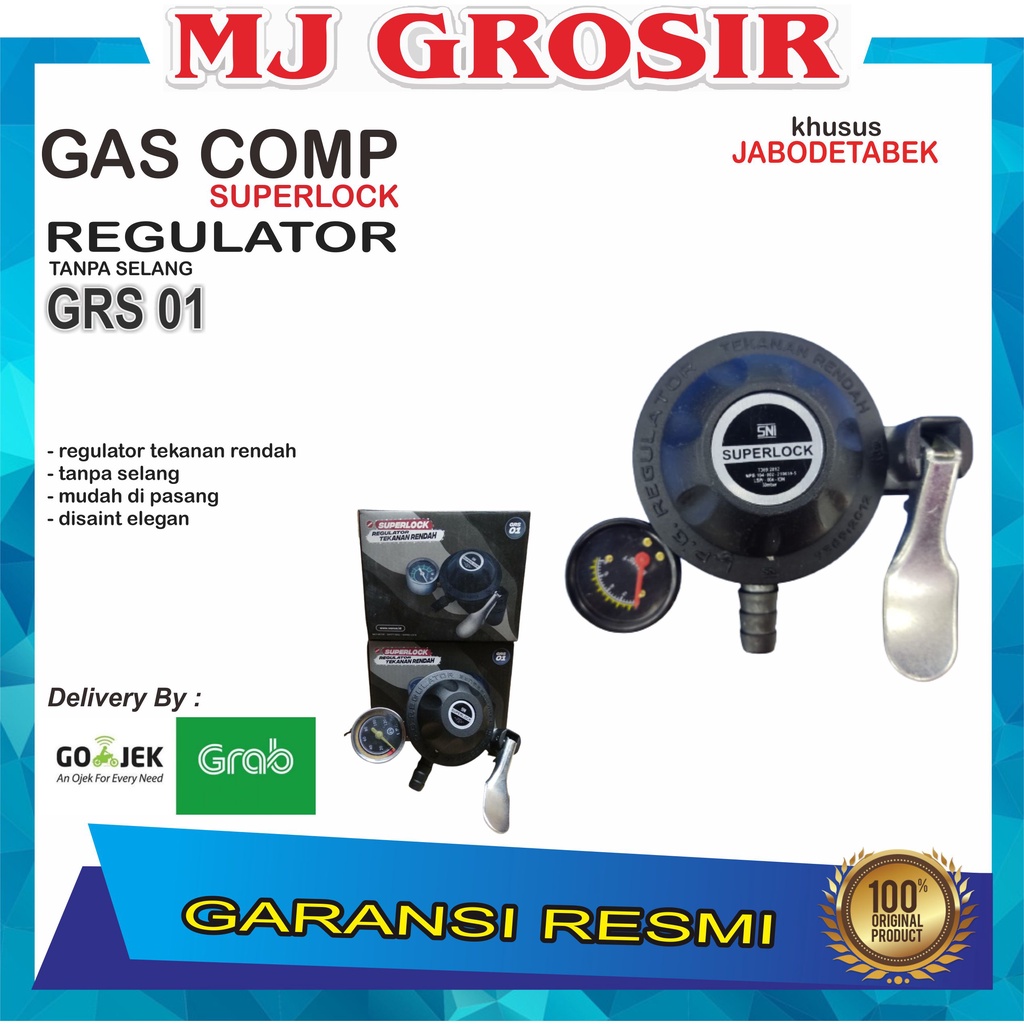 REGULATOR SUPERLOCK GRS 01 GRS01 REGULATOR TEKANAN RENDAH TANPA SELANG