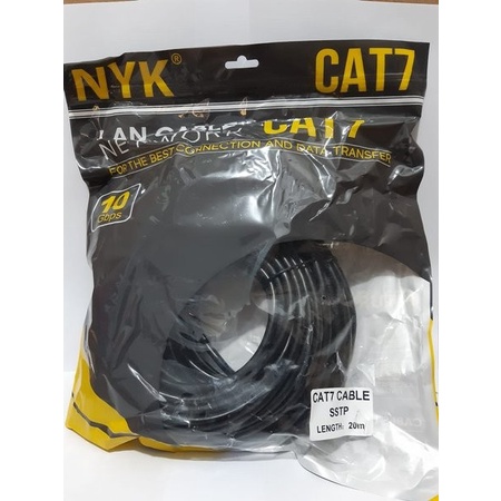 KABEL LAN Cat 7 NYK 20 Meter gold plated original Cable lan cat7 20m