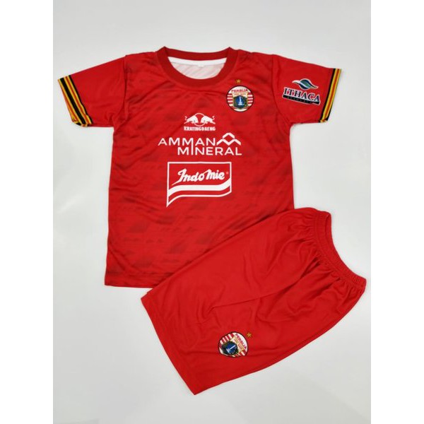 KAOS JERSEY SETELAN PERSIJA HOME ANAK-BAJU KAOS BOLA PERSIJA HOME BARU