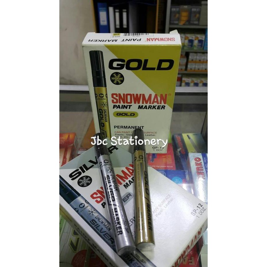 

Diskon Spidol emas / gold / silver snowman permanent Diskon