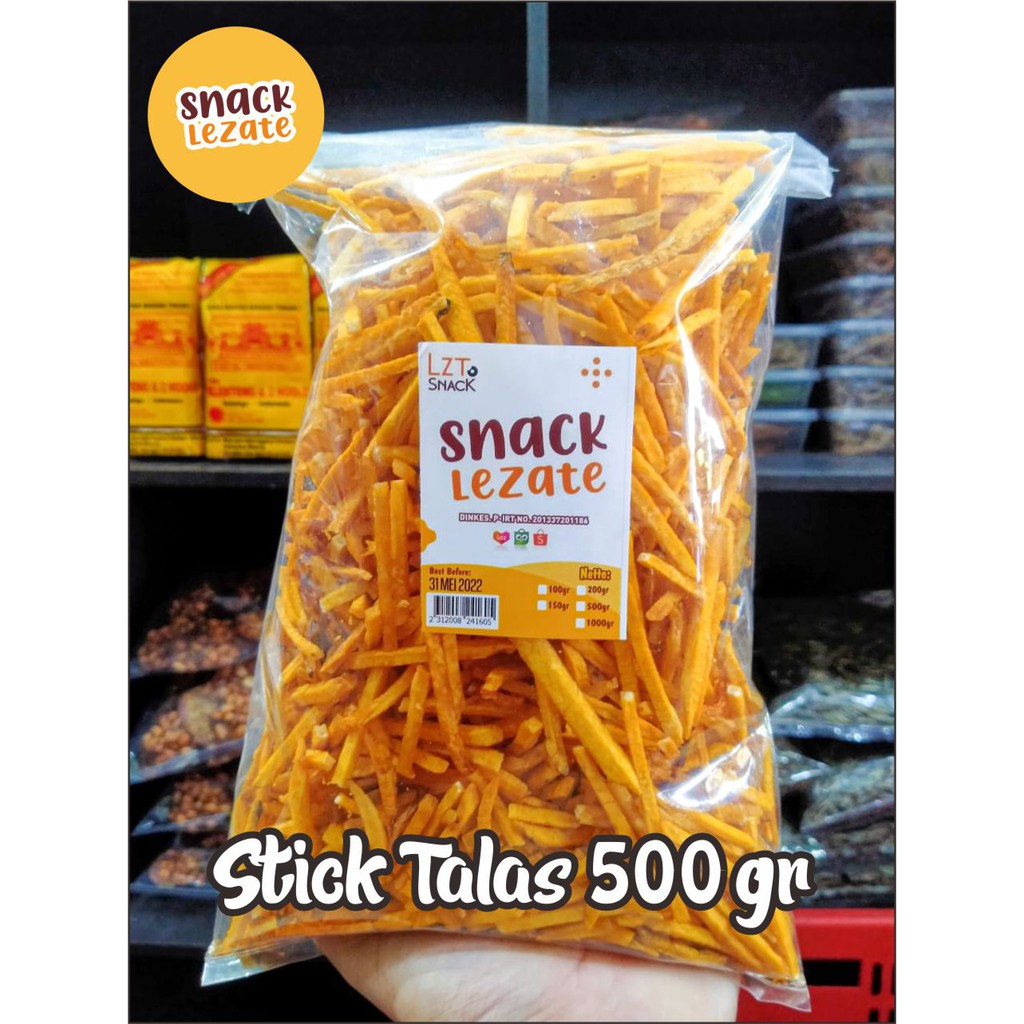 

Kripik Talas 500gr / Stik Talas Gurih Asin Snack Kiloan Murah Keripik Talas Pontianak Lezate Snack