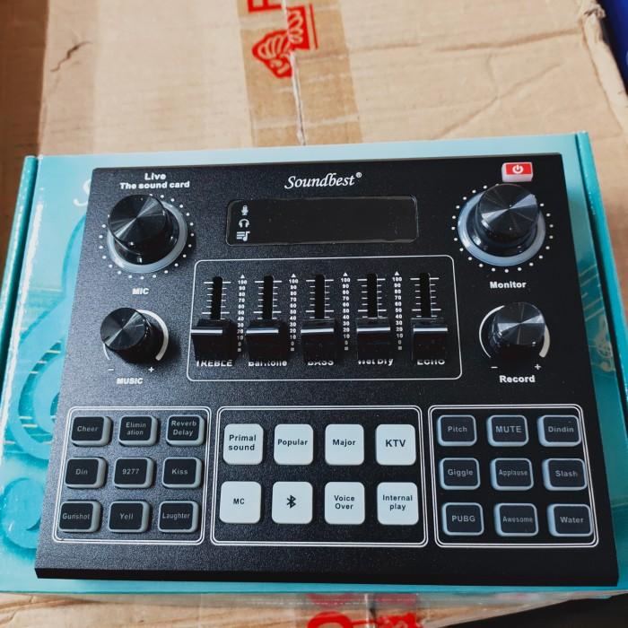 Sound Card V10 Bluetooth Versus Mixer Karaoke Live Live Streaming