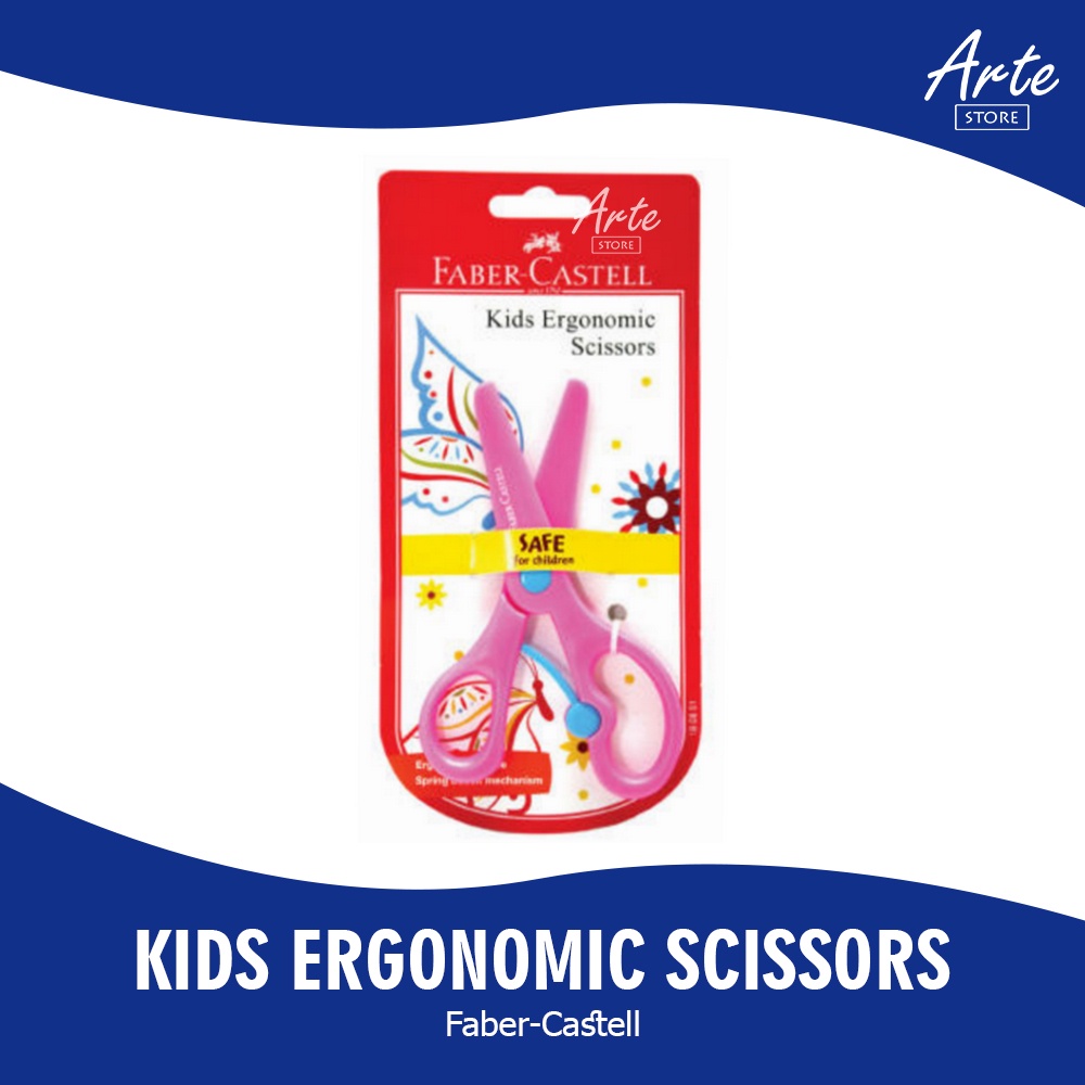 Gunting Anak - Faber Castell Kids Ergonomic Scissor