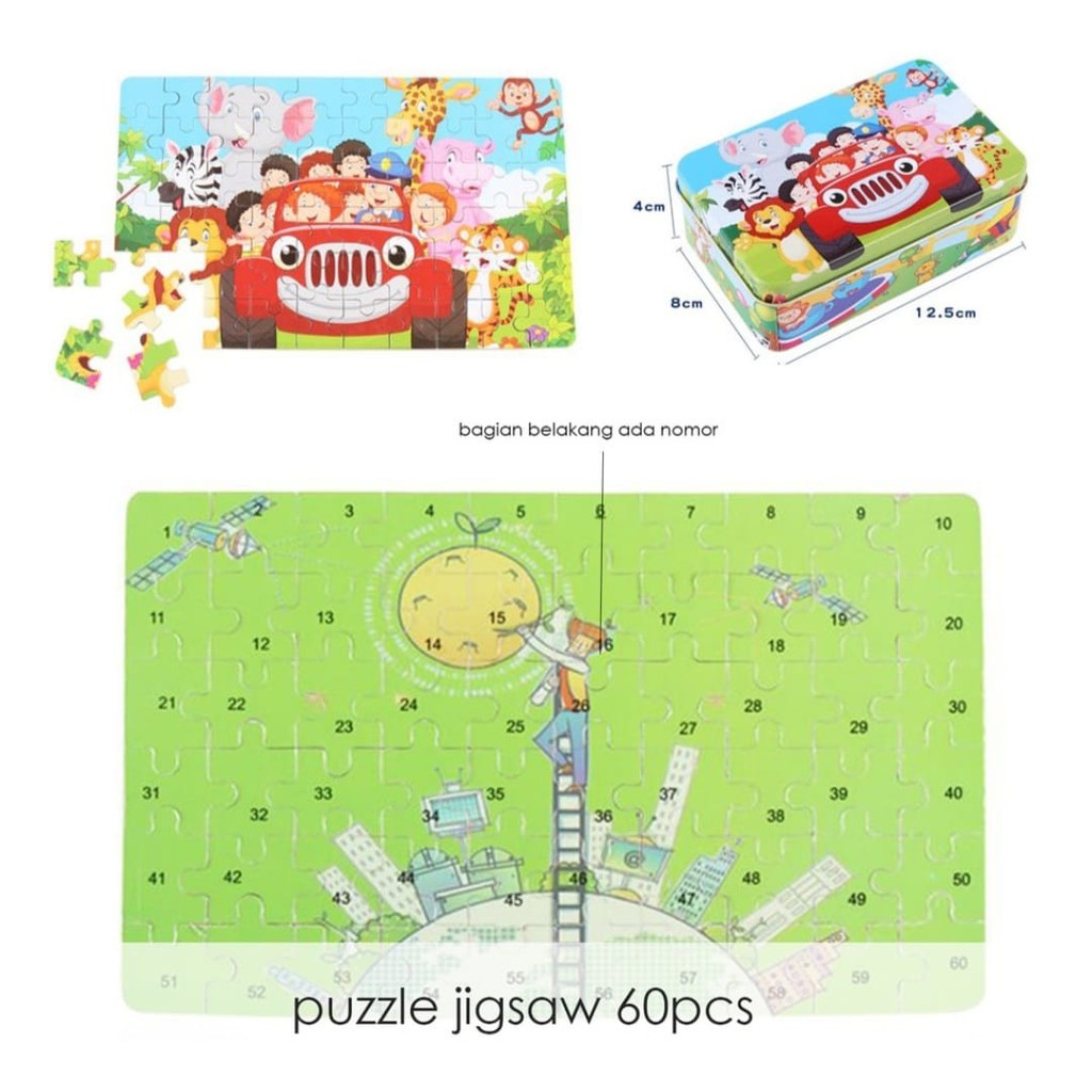 Mainan Edukasi Anak Puzzle Jigsaw - Isi 60 keping