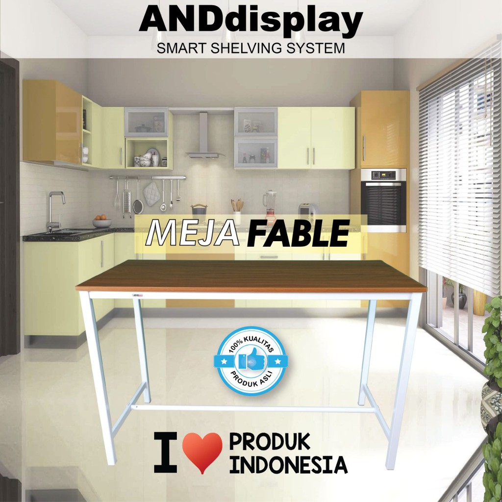 MEJA MAKAN FABLE 120x60x75CM - MEJA KANTOR - MEJA CAFE ANDDISPLAY