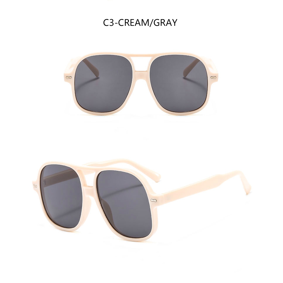 Fashion retro big frame personality ins men and women sunglasses metal hinge