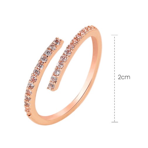 Pembukaan Cincin Disesuaikan Zirkon Halus Liar Korea Cincin Gadis Gaya In Sederhana