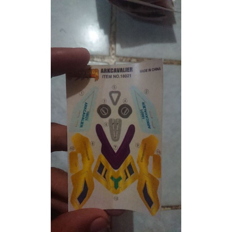 Sticker-Stiker-Decal-Tempelan Crush Gear Ark Cavalier