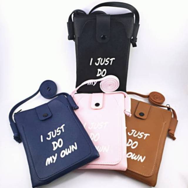 [LOKAL] DOMMO - D1041 I JUST DO MY OWN POCKET TAS HP MINI Dari Jakarta BISA COD MORYMONY