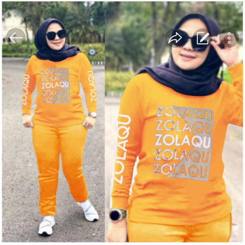 Setelan Celana Wanita Dewasa Fit To XL/ Baju Setelan Wanita Lengan Panjang REAL PICT