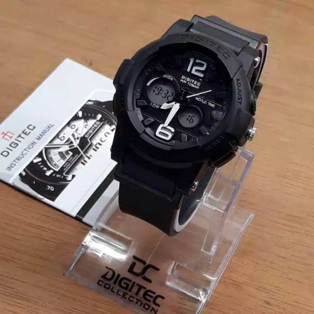 JAM TANGAN WANITA DIGITEC DG-2073 HITAM STRAP RUBBER
