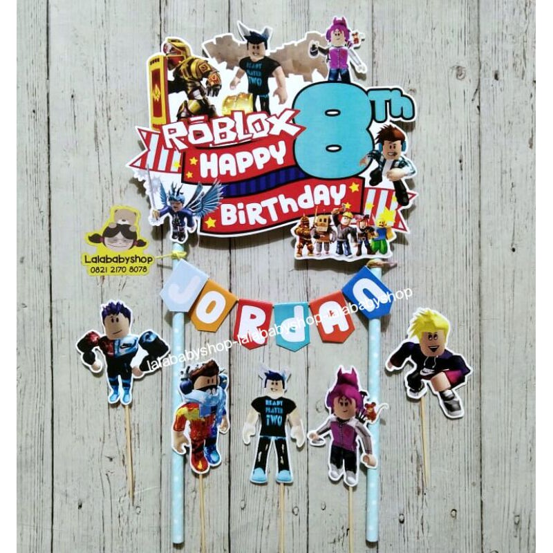 cake topper ROBLOX CUSTOM/ hiasan kue