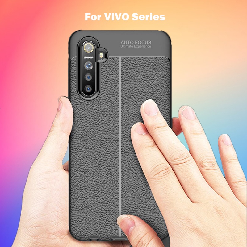 Softcase AUTOFOKUS LEATHER KULIT JERUK V11 PRO V15 PRO NON FINGER V15 V19 Z1 PRO