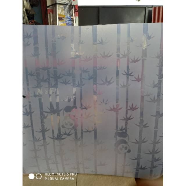 Fiber pagar motif bambu putih