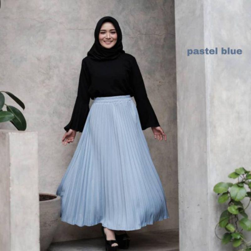 ROK PLISKSET /REMPEL BESAR/ROK KLOK / PREMIUM