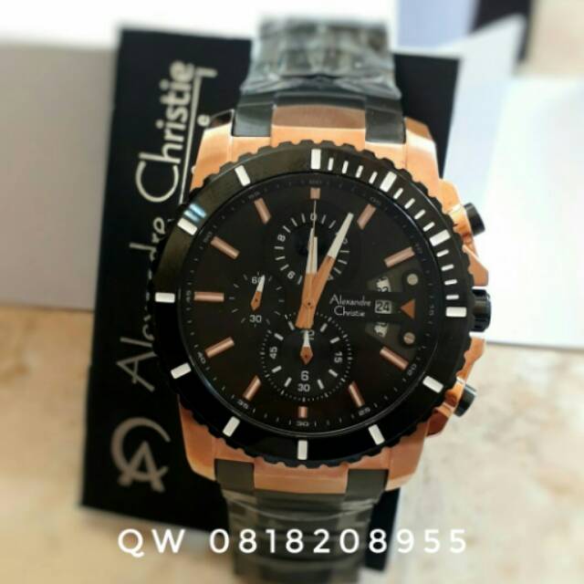 Jam Tangan Pria Original Alexandre Christie AC 6455 Men Arloji Sporty