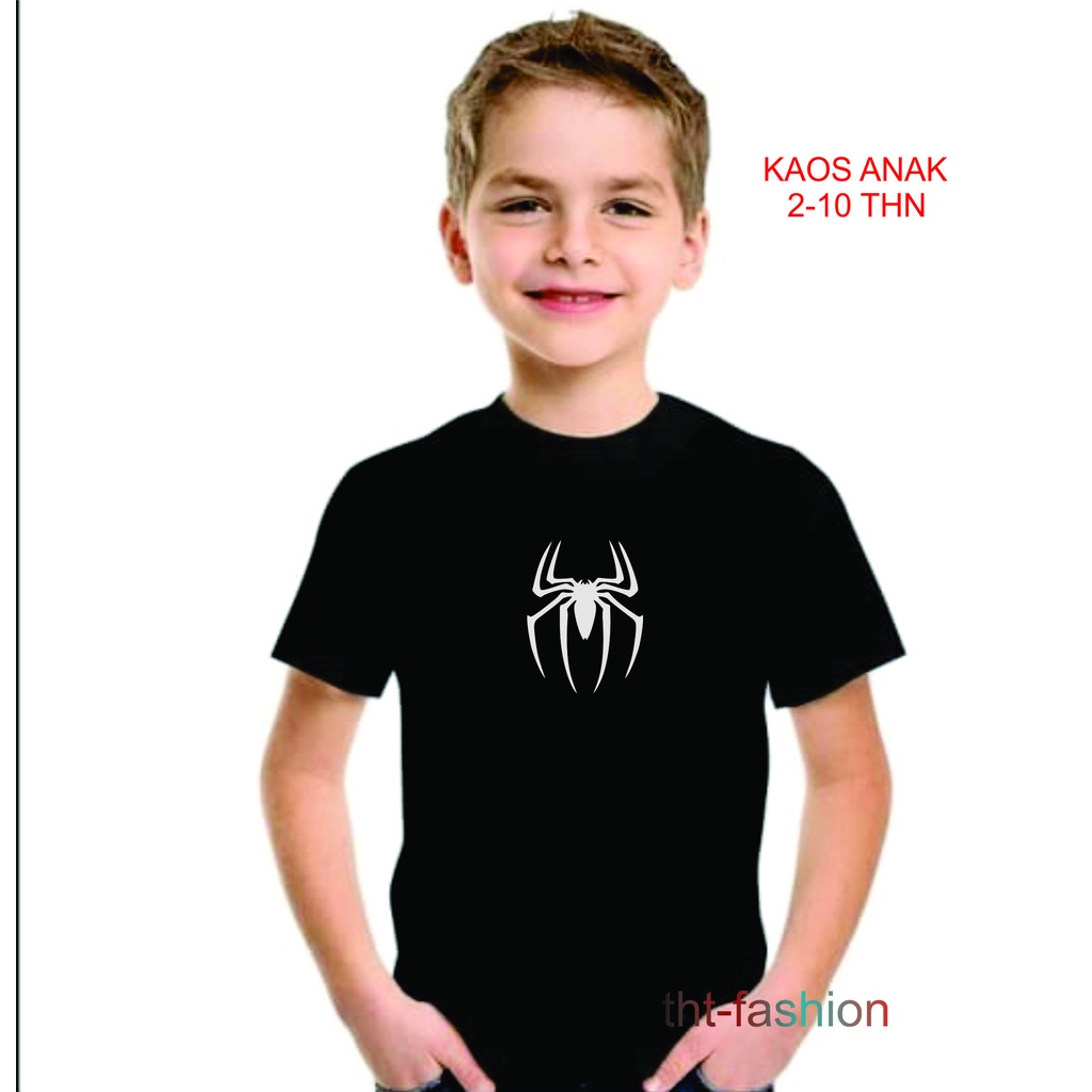 Kaos anak unisex spider atasan anak lengan pendek kaos oblong anak