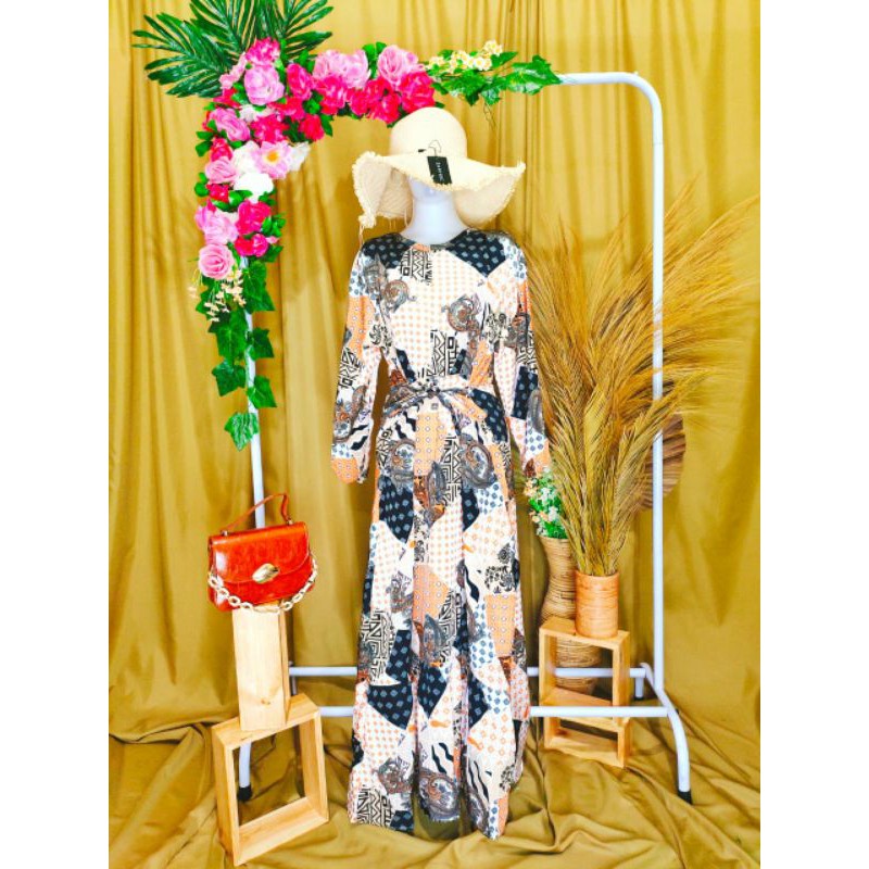 GAMIS WANITA OUTFIT LONG DRESS CASUAL