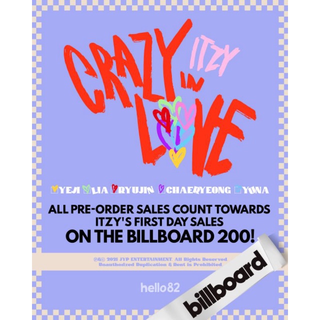 [BOOKED] ITZY pc benefit Hello82 crazy in love official photocard sharing member