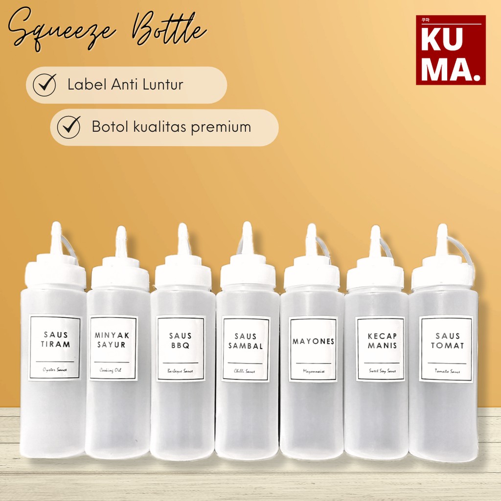 SQUEEZE BOTTLE 400ml Putih LDPE | Botol kecap manis saus sambal saus tomat susu kental manis dengan tutup mudah dipencet