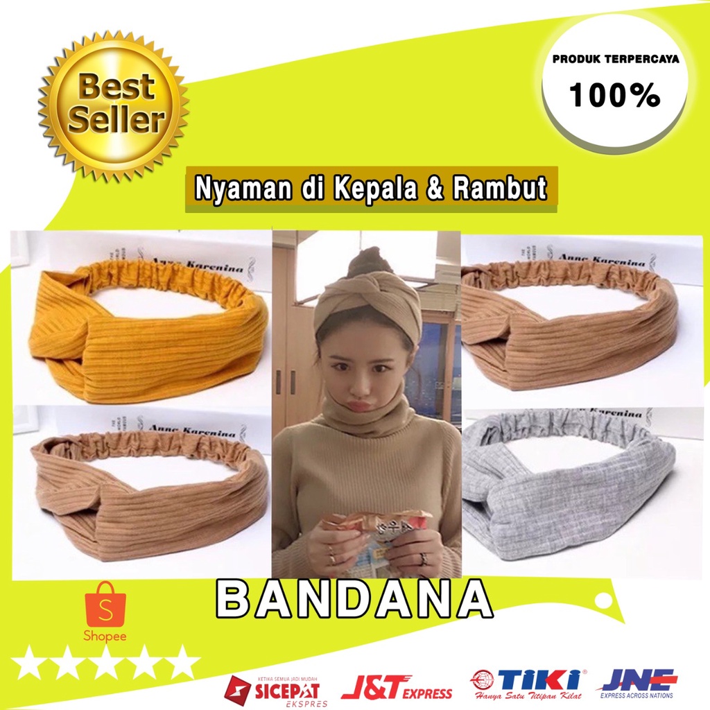 BANDANA HEADBAND KOREA / BANDO SILANG KOREA IMPORT / HEADBAND KOREA IMPORT