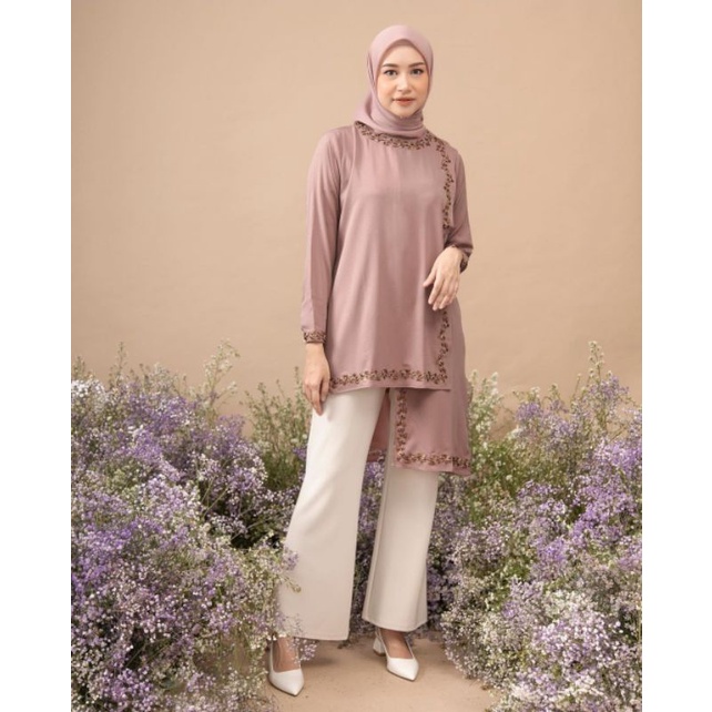 Zalina Tunik Dusty Pink sz L by Heaven Lights