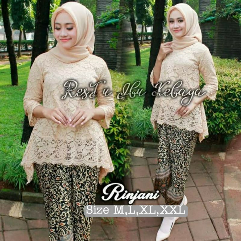 SET KEBAYA RINJANI KEBAYA BRUKAT MODERN  KEBAYA WISUDA KEBAYA PESTA KEBAYA WAKA WAKA