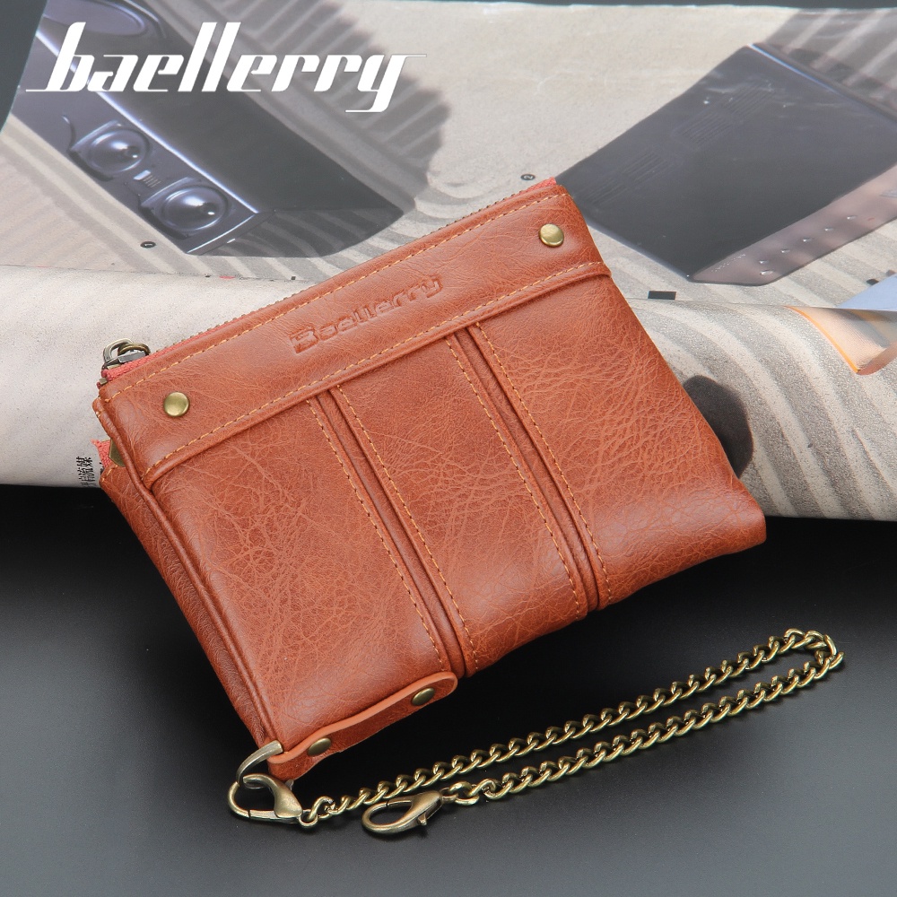 BAELLERRY D3230 Dompet Pria Dompet Pendek Bahan Kulit PU Leather Premium WATCHKITE WKOS