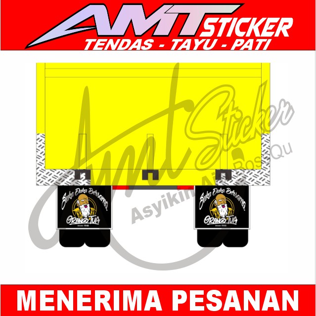 [Decal Nyala] Stiker Karpet Belakang Truk Stiker Karpet Truk Stiker Karpet Uk 40x20cm harga per biji