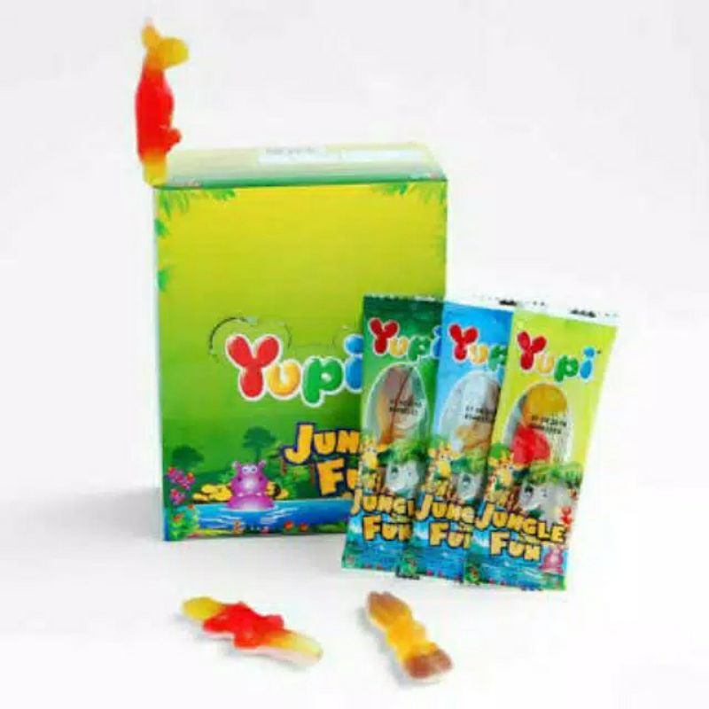 Permen Yupi Jungle Fun box isi 24 pcs