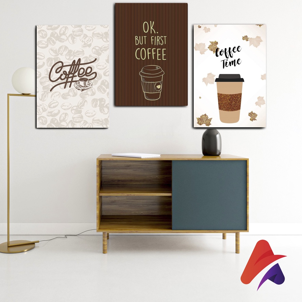 HIASAN DINDING ( 20X30 CM) PAJANGAN WALLDECORE CAFFE KOPI PAJANGAN KAYU CAFE KOPI QUOTE KOPI
