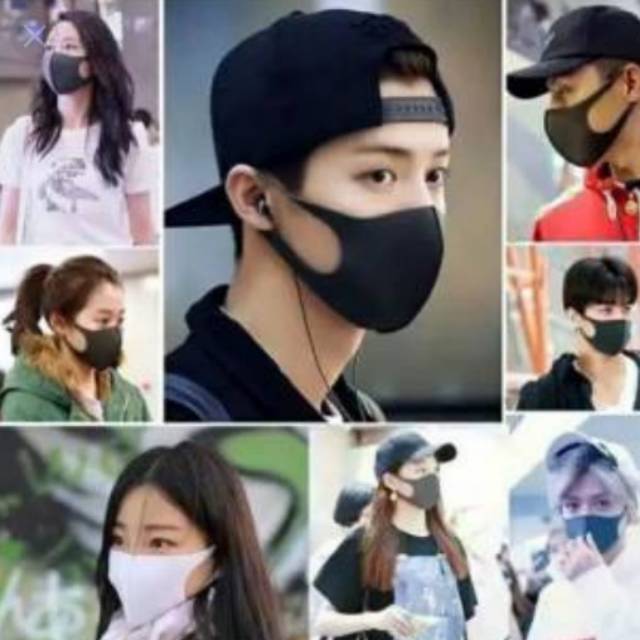 Masker kain scuba sejuk d kulit isi 12 pcs/lsn