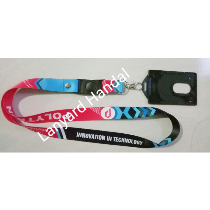

LANYARD PRINTING SATUAN FULL COLOR DUA SISI POLYTRON DESIGN TERBARU READY STOK INCULDE WADAH ID CARD
