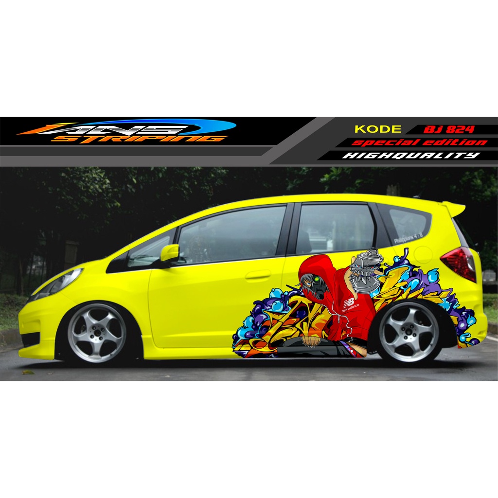 DECAL STICKER MOBIL JAZZ, SIGRA, YARIS, SWIFT / DECAL MOBIL / DECAL STICKER MOBIL ANIMASI