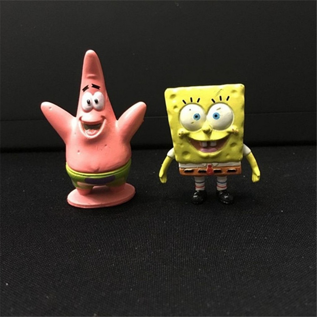 Set 6pcs SpongeBob Action Figure Mainan Pajangan Hiasan Kue