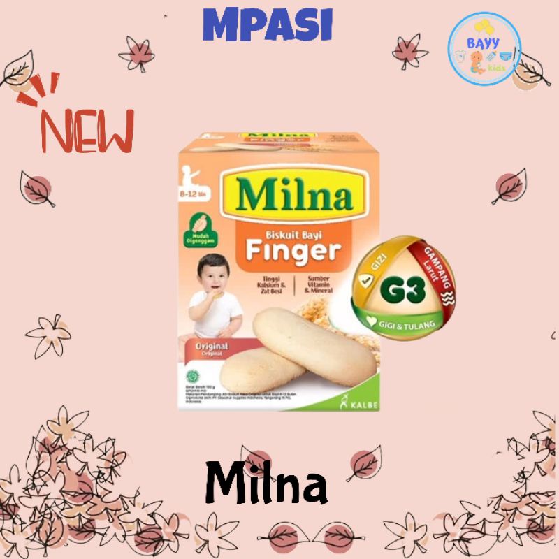 Milna Biskuit Finger Ori 52 gr/ Biskuit Bayi Milna/ Finger Biskuit Bayi