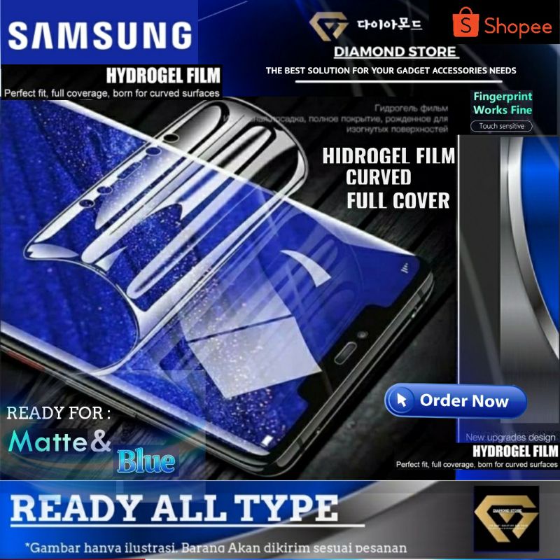 [ Z A N SERIES ] SAMSUNG HIDROGEL MATTE AND BLUE SCREEN PROTECTOR ANTI GORES SAMSUNG Z FLIP Z FLIP 3 4 5G Z FOLD 2 Z FOLD 3 4 5G A04 A04S A13 5G A23 A33 A53 NOTE 5 7 8 9 10+ 10 PRO PLUS LITE PRO NOTE 20 ULTRA FE