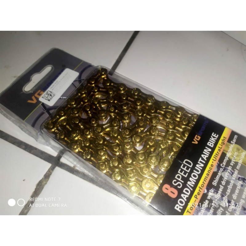 rantai sepeda 8 speed gold
