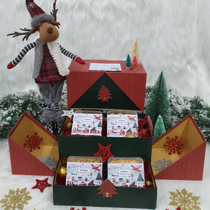 

Paket dekorasi hampers natal christmas parcel hadiah kue kering 22