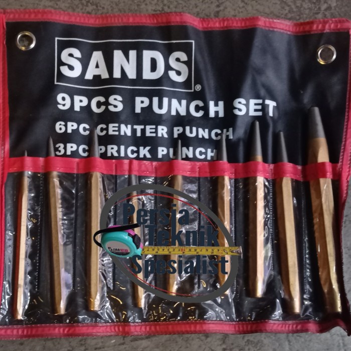 

TST | PUNCH SET 9 PCS CENTER PUNCH SANDS Alat pembolong