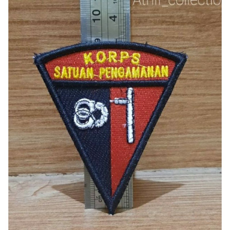 logo korps satpam timbul bordir korps satpam timbul