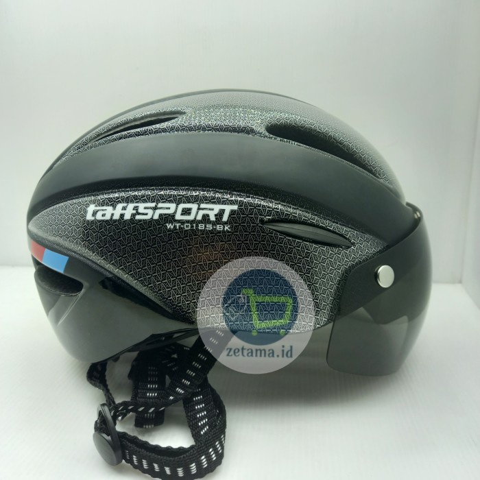 HELM SEPEDA MAGNETIC VISOR HELM SELI RB MTB TAFFSPORT HITAM