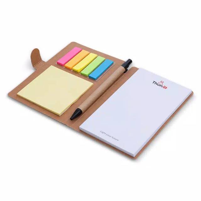 

Kraft paper cover note book combination post-it note paper creative note N times paste plus pen